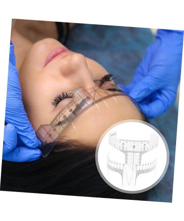 BIUDECO 10pcs Eyebrow Design Ruler Brow Ruler Sticker Eyebrow Tracer Measuring Ruler White Cosmetic Plastic - Buy Online on GoSupps.com