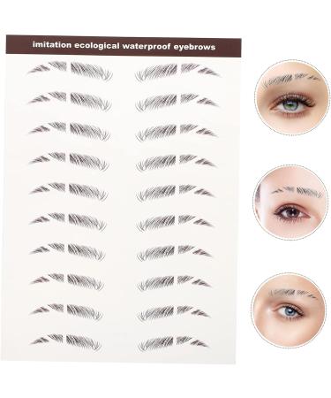 Healeved 30 Pcs Eyebrow Stickers Artificial Eyebrow Instant Transfer Eyebrows Makeup Brow Sticker Soy Ink - Buy Online on GoSupps.com