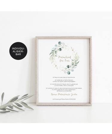 GODPARENT LETTER for Godchild - Eucalyptus Baptism Gift for Boys & Girls | International Shipping Available - Buy Online on GoSupps.com