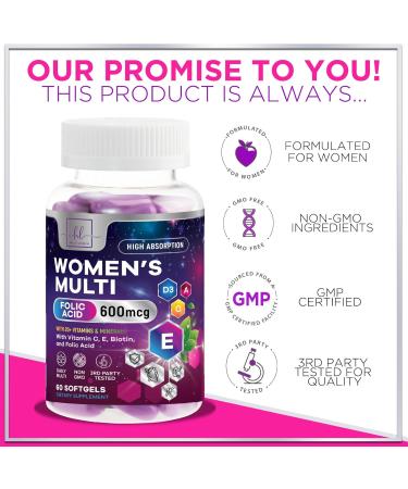 Hello Lovely Womens Multivitamin Folic Acid 600mcg - 60 Softgels - Buy Online on GoSupps.com