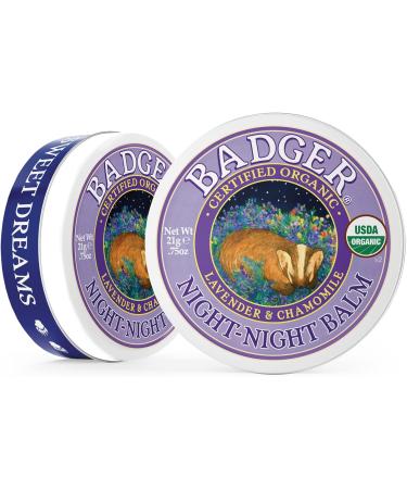 Badger Organic Night-Night Balm - Lavender & Chamomile 0.75 oz | Relax & Sleep Aid - Buy Online on GoSupps.com
