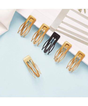 30 Double Grip Hair Clips Barrettes for Women & Girls - Gold Metal Snap Hair Accessories - Buy Online on GoSupps.com