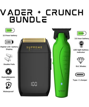 Buy Supreme Trimmer Vader & Crunch Foil Shaver Kit | Professional DLC T-Blade Beard Trimmer ST3778 & Waterproof IPX6 Shaver | International Shipping Available - Buy Online on GoSupps.com