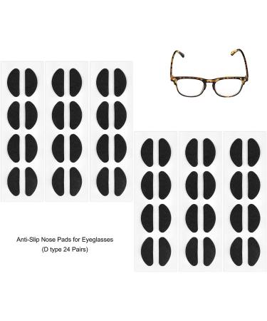 Eyeglass Nose Pads  Adhesive Glasses Nose Pad  Eye Glasses Nose Support Pads  Anti-Slip Nose Pads for Glasses - for Plastic Frames  Sunglasses  D-Shape 24 Pairs (Black) D-shape(black) - Buy Online on GoSupps.com