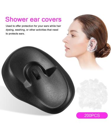Lurrose Women Ear Protectors - 206pcs Disposable Hair Dye Earmuffs for Salon, Shower Caps for Women - Buy Online on GoSupps.com