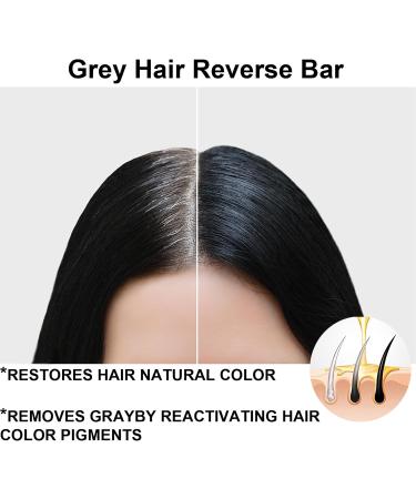 BROEYOUE Gray Hair Reverse Bar Gray Shine Soap Soap for removing gray hairHair Darkening Shampoo Bar Natural Hair Soap for Gray Hair 2 Pieces - Buy Online on GoSupps.com