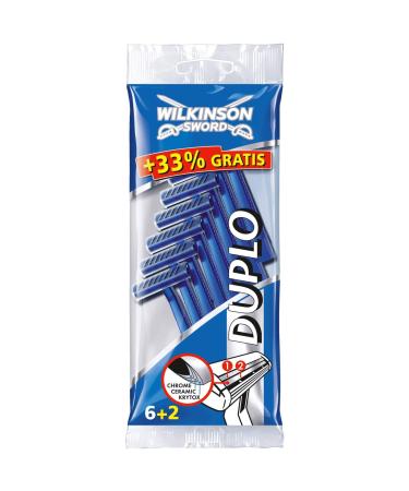Wilkinson Sword Duplo Men's Disposable Razors 6 + 2 pcs Pack of 4