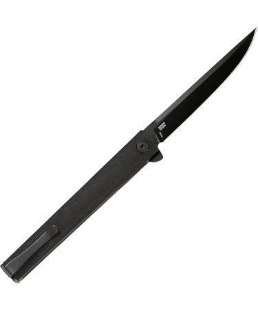 CRKT CEO Blackout EDC Folding Pocket Knife | Liner Lock, Glass Reinforced Nylon Handle | Deep Carry Clip - Buy Online on GoSupps.com
