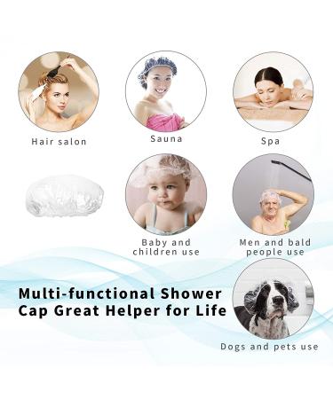 50PCS Disposable Thick Shower Caps - Clear Waterproof Hair Caps for Home, Spa & Travel - Buy Online on GoSupps.com