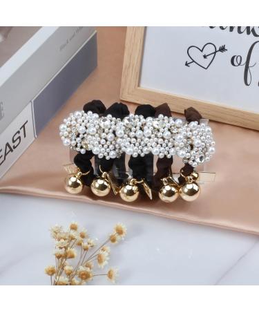 Yonchic 5-Piece Pearl Elastic Hair Ties Luxury Designed Style Scrunchies Ladies Long Lasting Braids Ponytail Holders Multicolor Hair Tie Fashion Rubber Bands Hair Accessories For Girls - Buy Online on GoSupps.com