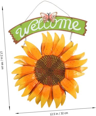Ciieeo Style Door Art Decor Home Pendant Artistic Pastoral Decorative Porch in Sign Front For Sunflower - Buy Online on GoSupps.com