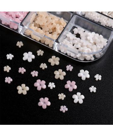 DIY Manicure Charms Resin White Blue Five Petals Flower Nail Flakes Stones Beads Color-changing(01) - Buy Online on GoSupps.com