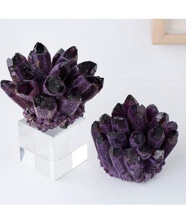 Natural Crystal Rough Rock Crystal Clear Amethyst Cluster Geode Druzy Specimen Amethyst Raw Cluster Crystals Point for Reiki Feng Shui Home D cor 500-700g (Color : 300-500g) - Buy Online on GoSupps.com