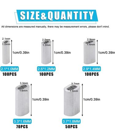 JSHANMEI Single Barrel Crimp Sleeves Aluminum Connector Kit 420PCS - Leader Rigging Fishing Line Tube Sleeves - Buy Online on GoSupps.com