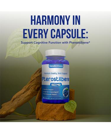 Extra Strength Pterostilbene Supplement | Vegan Friendly 150mg Pterostilbene Capsules | Antioxidant Supplement for Aging Heart Immune and Brain Support | Made in The USA (180 Day Supply) - Buy Online on GoSupps.com