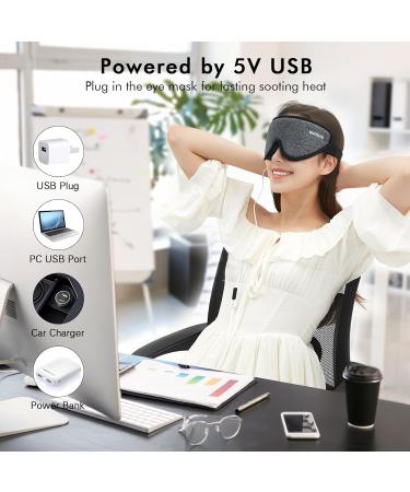 WellSync Heated Eye Mask for Dry Eyes - Smart Therapeutic Warm Compress with Timer Control - 3D Eye Mask for Relief from Chalazion, Blepharitis, and Stye - Ideal for Sleeping, Eye Strain, Migraine, and Puffy Eyes - Buy Online on GoSupps.com