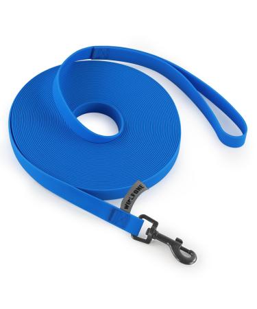 Wolfone 3m Blue tow lines for dogs waterproof training lines hard -wearing and easy -care leash suitable for recall swimming camping beach hunting walks blue 3m