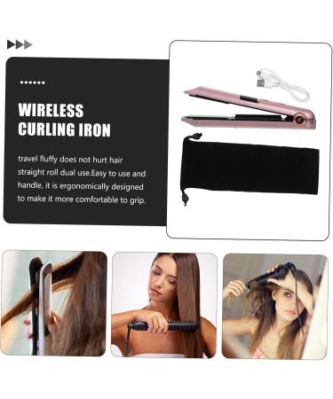 LALADEFIEE Curling Iron Mini Hair Curling Wand Pro Tools Cordless Hair Straightener Travel Hair Tools Abs 21X4X3.5CM Golden - Buy Online on GoSupps.com