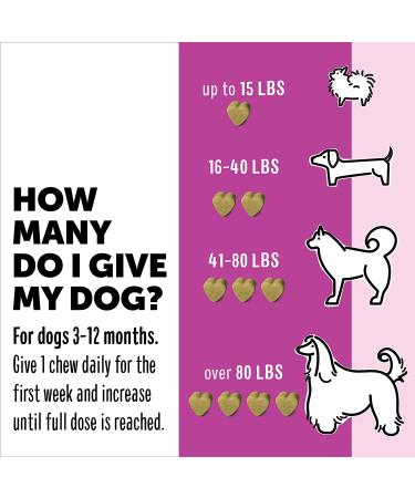 SmartyPaws Dog Vitamins for Joint & Gut Health - Peanut Butter Multivitamin Chews with Glucosamine & Probiotics | 60 Soft Chews - Buy Online on GoSupps.com