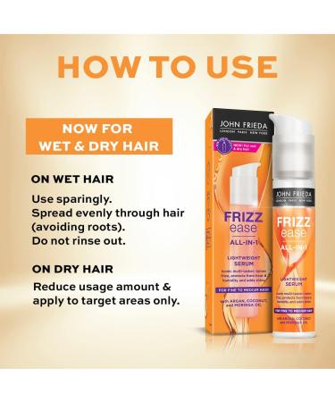 Frizz Ease Lightweight Serum 50ml - Hair Serum for Fine to Medium Hair - Buy Online on GoSupps.com