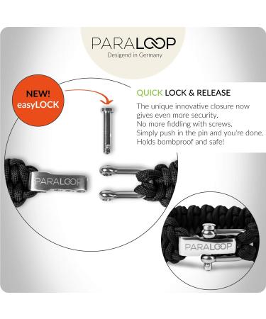 Buy Paraloop Paracord Bracelet with Stainless Steel Clasp | Emergency Survival Kit & Gift Box | Perfect for Men & Women - Buy Online on GoSupps.com
