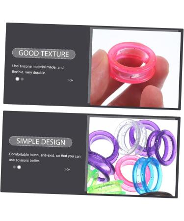 Buy Minkissy 36 pc Silicone Ring Scissors Set - Pet & Hair Scissors with Finger Protection - Durable & Colorful Silicone Rings for Safe Use - Buy Online on GoSupps.com