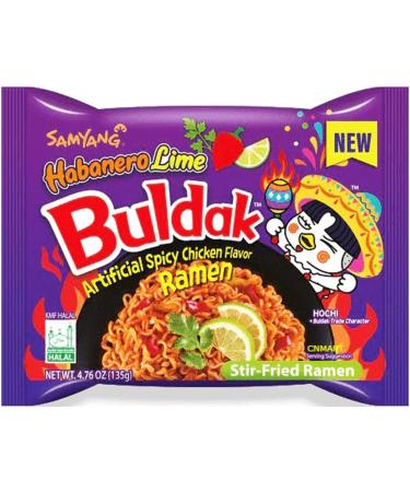 Samyang Buldak Hot Chicken Ramen Habanero Lime Flavour 675g Halal (Pack of 10) by CNMART - Buy Online on GoSupps.com