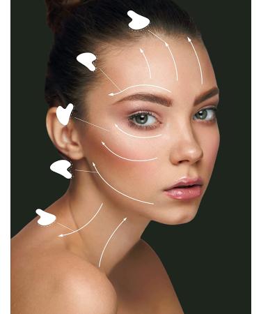 Rose Quartz Gua Sha Tool for Face Massage and Lymphatic Drainage - HANABEE Facial Beauty Tool (White) - Buy Online on GoSupps.com