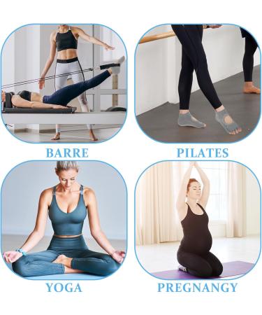 Buy GREVOSEA Yoga Socks - Slipproof Toe Pilates & Gymnastics Socks for Women | 2 Pairs Black & Gray - Buy Online on GoSupps.com
