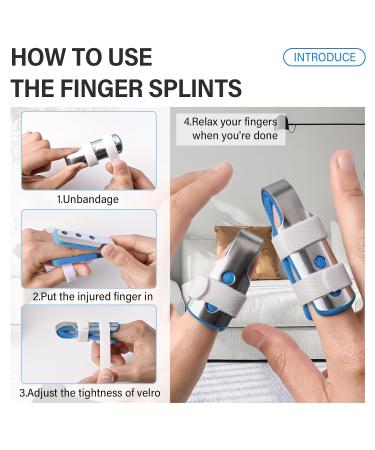 3pcs finger splint finger brace finger splints for broken finger support trigger finger splint for middle finger / ring finger little broken finger splint middle mallet finger splint straightener 3PCS ALUMINIUM - Buy Online on GoSupps.com