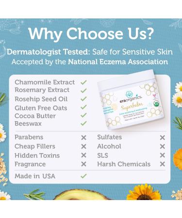 Extra Strength Baby Eczema Cream & Cradle Cap Treatment - Gentle Soothing Healing Ointment with Organic Food-Grade Superfoods for Dry Itchy Irritated Skin - 4oz - Buy Online on GoSupps.com