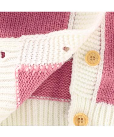 North Edge Baby Hooded Sweater Coat | Newborn Infant Girl Boy Knit Outwear | Light Weight Jacket 3-6 Months Pink - Buy Online on GoSupps.com