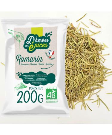herbes en pices DHERBES AND EPICES Rosemary organic 200g Bulk herbal tea and infusion Certified organic