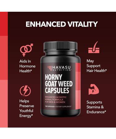 HAVASU NUTRITION Horny Goat Weed Capsules for Men & Women (60 Servings) & Saw Palmetto Supplement Capsules (200 Servings) - Buy Online on GoSupps.com