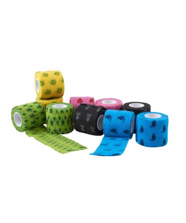 Kruuse Fun-Flex Pet Bandage 10 assorted rolls 5 cm x 4.5 m Plain