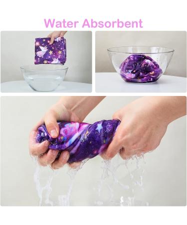 FIOBEE Kids Microfiber Hair Towel Wrap Set, Pack of 2 Purple - Rapid Drying, Absorbent Hair Turbans for Girls with Long Curly Hair - Buy Online on GoSupps.com