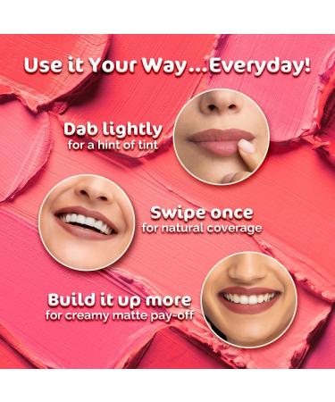 Creamy Matte Long Stay Lipstick | Murumuru Butter & Vitamin E | 8-Hour Flakeproof Non-Drying Intense Color Payoff | Rose Nude - 4.2g - Buy Online on GoSupps.com