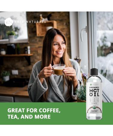 Kate Naturals MCT Oil for Coffee. Pure Coconut MCT C8 and C10 Oil (8oz Organic Unflavored) 8.00 Fl Oz (Pack of 1) - Buy Online on GoSupps.com