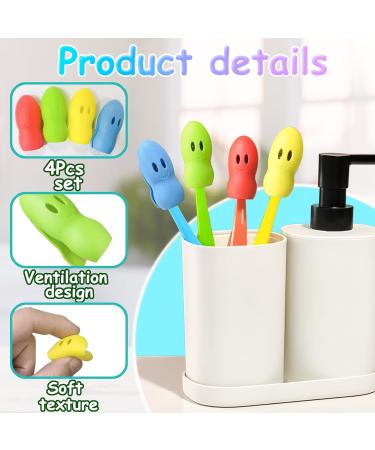 Andiker Toothbrush Cover Set - 6 Fish-Shaped Silicone Travel Caps in Macaron Colors - Perfect for Travel & Business Trips - Buy Online on GoSupps.com