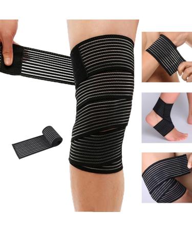 Compression Wraps for Legs Compression Bandage Wrap Knee Wraps Support Lower Leg Compression Wrap Brace Knee Wrap for Pain Relief Leg Brace for Sciatica Pain Relief for Football Basketball Tennis