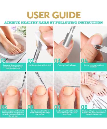 TAMUNI 7 Pcs Cuticle Remover Kit Comprehensive Manicure & Pedicure Tools Set - Cuticle Remover Cutter Nipper and Triangle Cuticle Nail Repair Durable Dead Skin Clipper Manicure Pedicure Tools - Buy Online on GoSupps.com