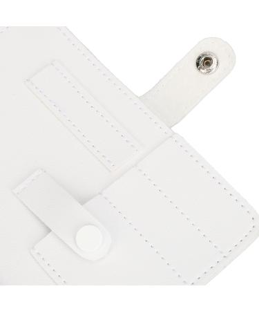 Nail Drill Bit Container Bag Portable Nail Drill Bit Organizer Bag with Zipper 37 Steel Pusher Slots (White) - Buy Online on GoSupps.com