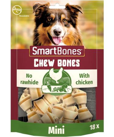 SmartBones Chew Bones  Rawhide Free - CHICKEN - 18 COUNT - 10.1Fl.Oz / 288 g 