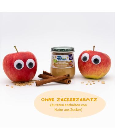 Buy BABY FRECHE FREUNDE Organic Evening Porridge - Apple Cinnamon Oats (6x120g) | Healthy Baby Food for International Shipping - Buy Online on GoSupps.com