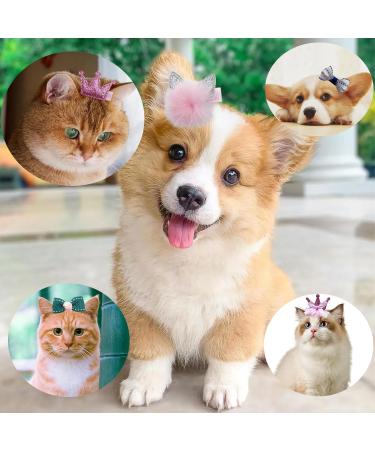 YNR 15PCS Mixed Styles Pink Hair Clips for Dog Dog Hair Bows Bowknot dog hair Grooming Accessories Hair Beauty Accessorie Puppy Hair Barrettes for Cats Dogs Kitten Puppies Hairpin Accessories - Buy Online on GoSupps.com