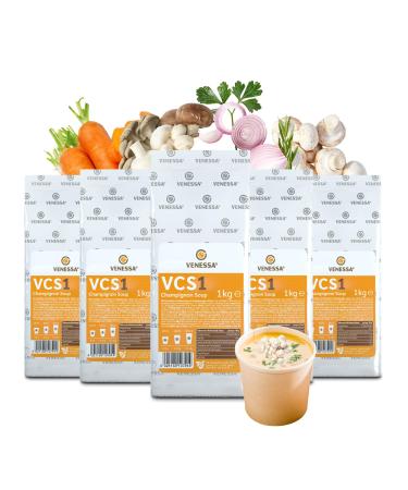 VENESSA VCS 1 Mushroom Soup 5 x 1 kg – Creamy Mushroom Soup – Soup Powder for Fine and Creamy Soup – Automatic Soup – Storage Packaging for Vending Machines