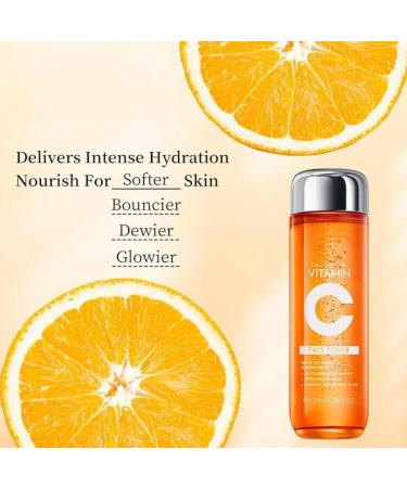  Nuvilo Vitamin C Toner with Hyaluronic Acid Facial Toner for Brightening Moisturizing and Antioxidant Pore-Minimizing Toner for Glowing Skin 130ml (6 Pack) - Buy Online on GoSupps.com