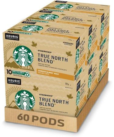 Starbucks Pike Place Medium Roast Coffee Single Serve Keurig K-cup Pods 6 Boxes 60 Capsules & True North Blonde Light Roast Coffee Single Serve Keurig K-cup Pods 6 Boxes 60 Capsules - Buy Online on GoSupps.com