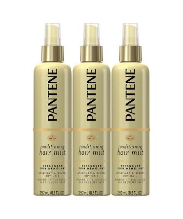 Pantene Conditioning Mist Detangler Pro-V Nutrient Boost Nourishing and Renewing 8.5 Fl Oz (Pack of 3)