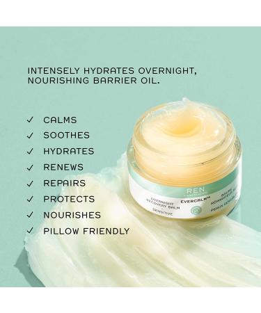 REN Clean Skincare Evercalm Overnight Recovery Balm - Nourishing Face and Body Moisturizer - Cruelty Free - 1.7 Fl Oz - Buy Online on GoSupps.com